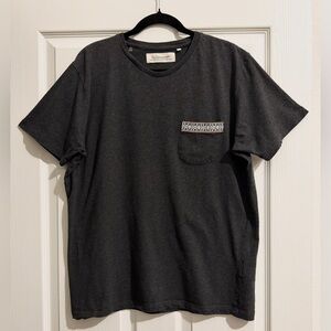 7 Diamonds Charcoal Gray T-Shirt with Patterned Pocket